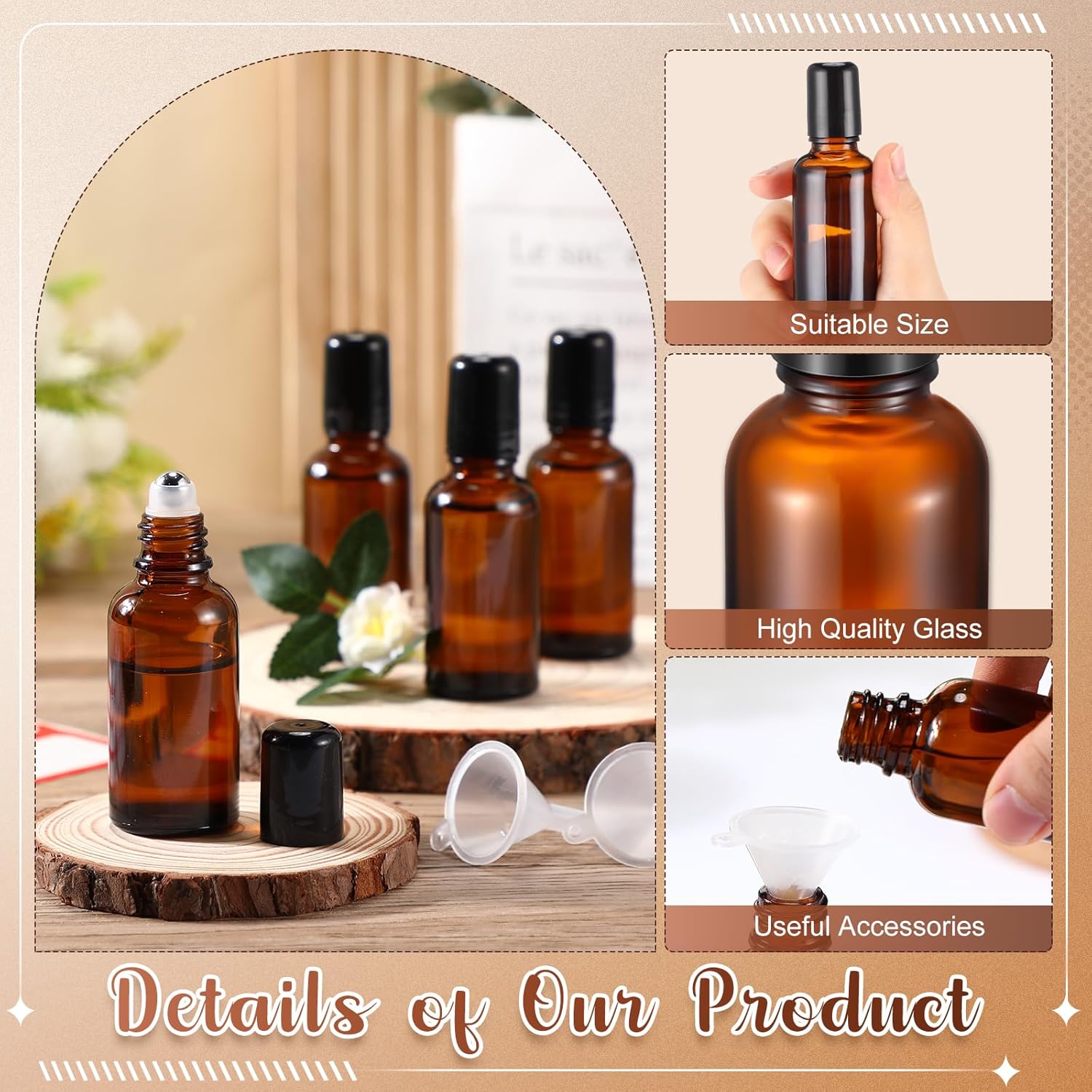 Bouteille à Roulettes Ambre en - Attar Oil Roll On avis et prix